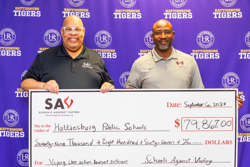 Hattiesburg Public School District Receives $79,000 from Vaping Settlement